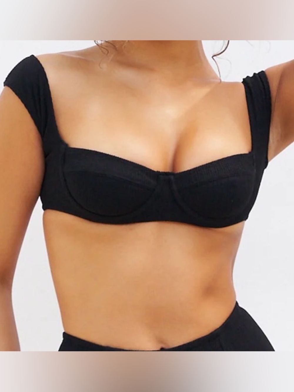 South Pacific Top in black eco texture